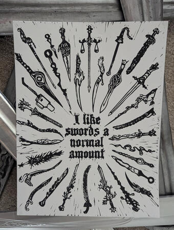 Sword Enjoyer Print Sword Enjoyer Print